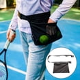 thumbnail image 6 of Tennis Ball Holder, Pickleballs Waist Bag, Women Men Pickleballs Holding Adjustable Pouch Carrier Mesh Bag Accessories Gift Black, 6 of 10
