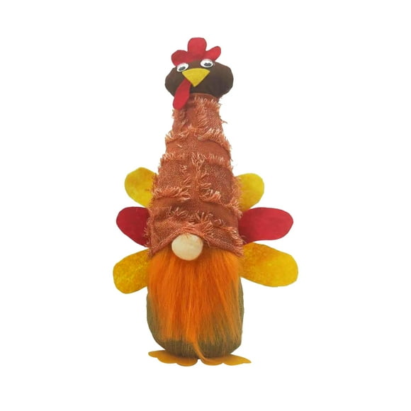 Riforla Turkey Shape Ornament Doll Turkey Man Doll Thanksgiving Decorations Desktop Ornament Home Decor B