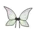 thumbnail image 2 of Ala de mariposa para niñas, fácil de poner, alas de ángel creativas para cumpleaños festivos negro, 2 of 8
