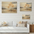 thumbnail image 4 of Designart "Solitude with a Minimalistic Yellow Tree IV" Landscape Trees Print on Natural Pine Wood, 4 of 5