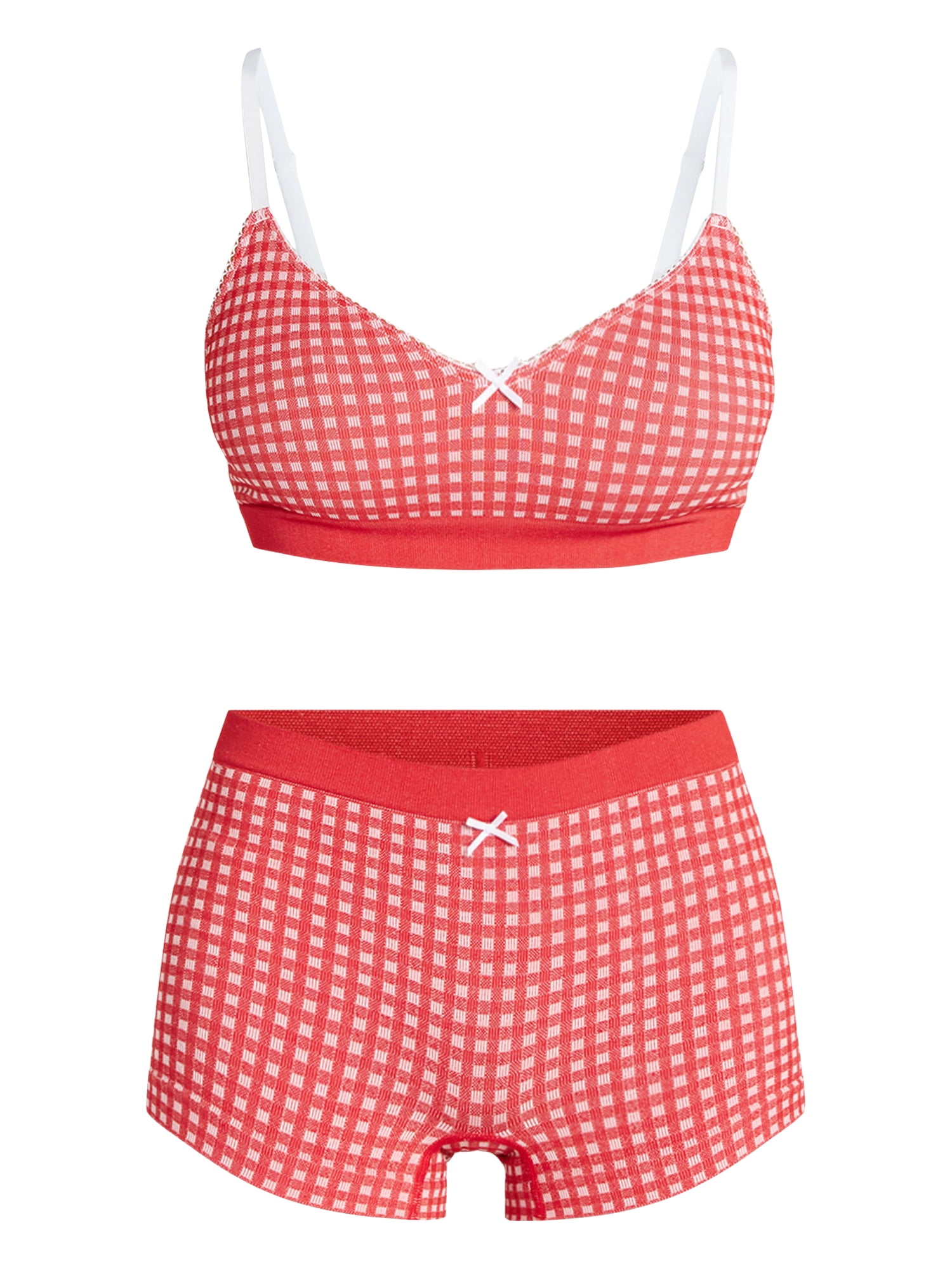 No Boundaries Seamless Triangle Bralette & Boyshort Set, 2-Piece, Women's XS-XXXL