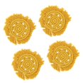 thumbnail image 1 of Heat Insulation Coasters, Light Weight Solid Color Round 4Pcs Heat Insulation Mats With Tassel For Lipstick Pot Yellow, 1 of 8