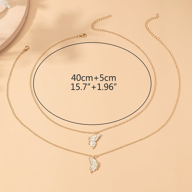 Collar de mariposa para mujer collar con colgante de mariposa collar de mariposa para mujer cadena BFF de aleación collar de amistad para 2 niñas collar con colgante de ANGGREK Otros