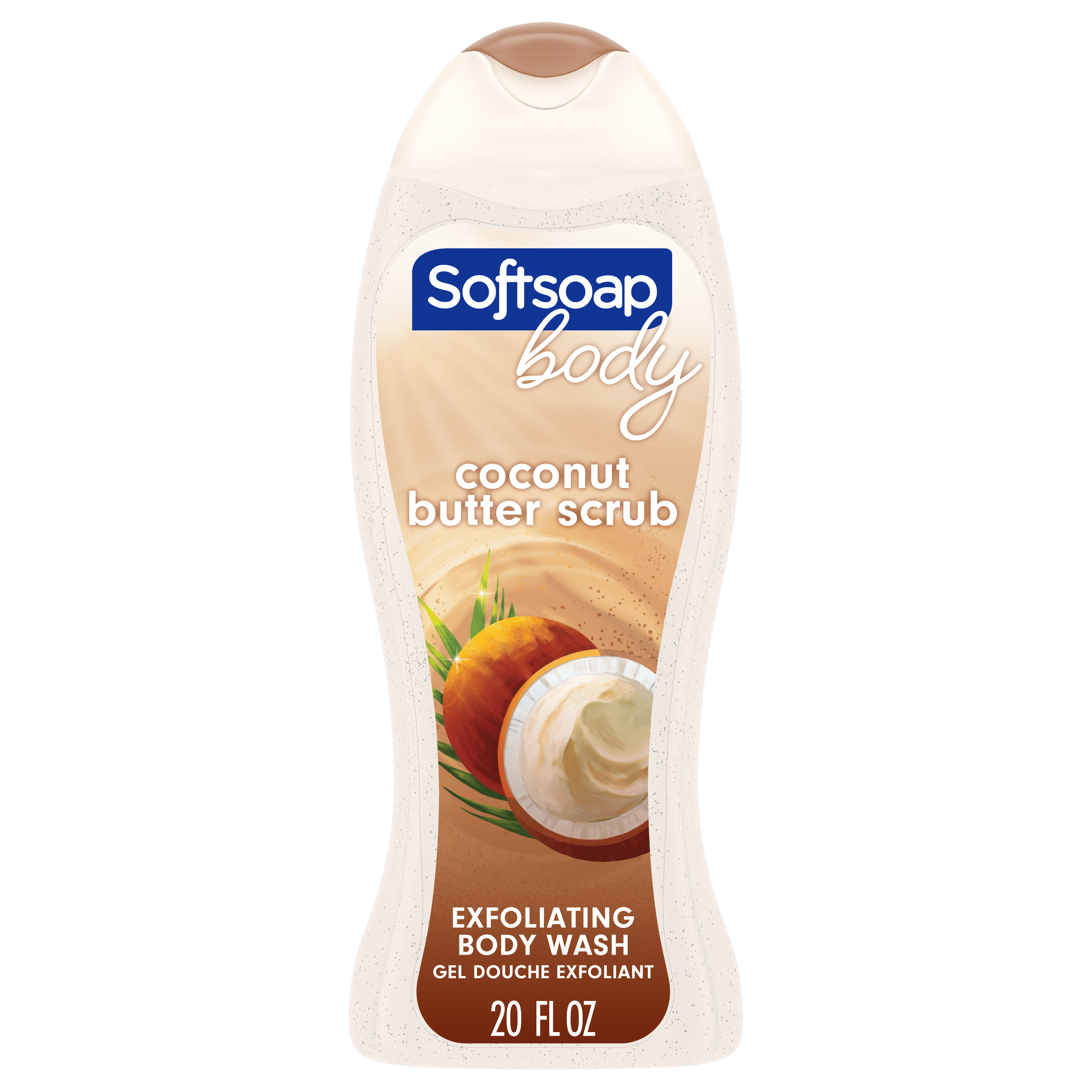 Softsoap Exfoliating Body Wash, Coconut Butter Scrub, 20 fl oz