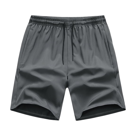 Yuanlook Mens No Liner Swim Trunks Quick Dry Bathing Suits for Men Lineless Swim Shorts - Dark Gray - L