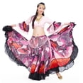 thumbnail image 3 of Maxi bohemia para mujer Zulema Hippie Gypsy Boho Dress Belly Dance Costume Bra con Rosado Falda de gitana tribal, 3 of 8