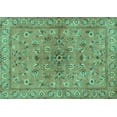 thumbnail image 1 of Ahgly Company Indoor Rectangle Persian Turquoise Blue Traditional Area Rugs, 2' x 3', 1 of 4