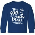 thumbnail image 3 of Inktastic Spring Break the Beach is My Happy Place Long Sleeve Youth T-Shirt, 3 of 5