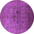 thumbnail image 1 of Ahgly Company Indoor Round Oriental Purple Industrial Area Rugs, 6' Round, 1 of 4