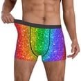 thumbnail image 2 of Kdxio Men's Boxer Briefs with Glitter Rainbow Print - Comfortable and Breathable Underwear for Everyday Wear, 2 of 7