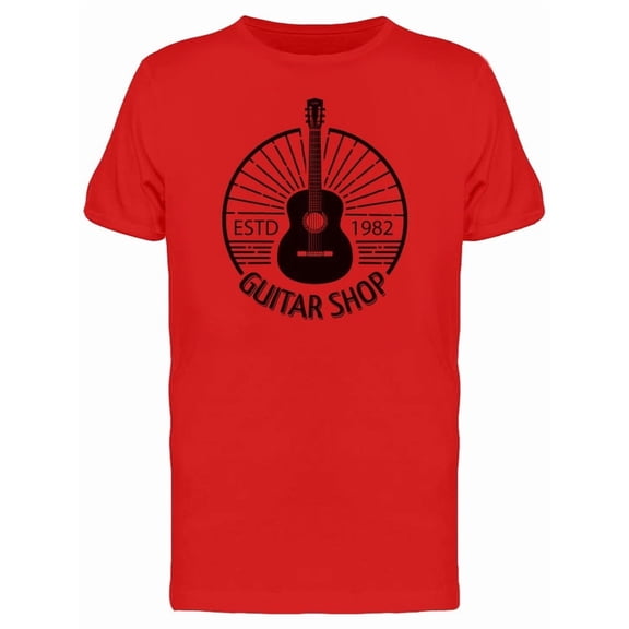 Acustic Guitar Shop Logo Tee Men's -Image by Shutterstock