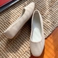 thumbnail image 4 of Samdudou Slip On Shoes for Women Closed Toe Classic Round Toe Loafers Ribbed Textured Upper Minimalist Lightweight Casual Everyday Walking Flats, 4 of 5