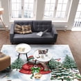 thumbnail image 2 of Christmas Snowman Area Rug 2x3ft Winter Xmas Trees Bird Snowflakes White Wood Non-Slip Washable Square Rugs Soft Felt Indoor Floor Mat for Bedroom Kitchen Living Room Bathroom, 2 of 8