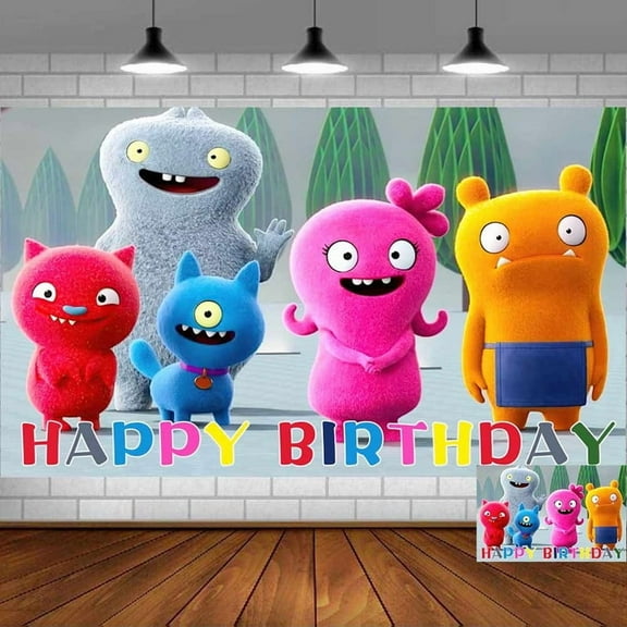 ugly dolls Backdrop Banner Party Supplies Poster Movie Theme Background for Photography Kids Birthday Decorations
