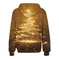 thumbnail image 4 of Sudadera con capucha y manga larga para mujer, informal, con capucha, con estampado navideño, bolsillo, cremallera, manga larga, sudadera con capucha, sudadera de poliéster para mujer, 4 of 4