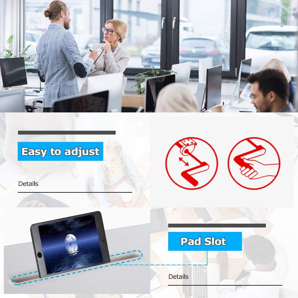 Standing Desk Converter Computer Workstation Height Adjustable Desk Large Desktop Stand Up Desk Ergotron Laptop Sit-Stand Desk Fit Dual Monitor for Home Office White,48inches