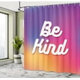 thumbnail image 4 of Ambesonne Be Kind Shower Curtain, Modern Typograhpy Ombre Art, 69"Wx84"L, Fuchsia Marigold and Magenta, 4 of 4