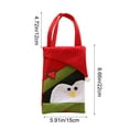 thumbnail image 3 of PPgejGEK Christmas Gift Bag Cloth 15x34cm 5.91x13.39in Red Santa Print Tote for Candy Apple Present Wrapping Party Favor Decoration, 3 of 6