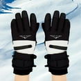 thumbnail image 2 of Winter Gloves Women Thickened Flannel Windproof Touchscreen Winter Riding Ski Gloves, 2 of 4