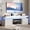 White, variant on FANRAL Led TV Stand for Living Room,Bedroom TV Stand for 65 inch TV,Modern Entertainment Center,Wood TV Stand TV Cabinet with Power Outlet & Rgb Led Lights & Adjustable Glass Shelf,Black