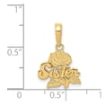 thumbnail image 4 of Diamond2Deal 14K Yellow Gold SISTER Rose Pendant for Women (L- 0.71 inch, W- 0.52 inch), 4 of 6
