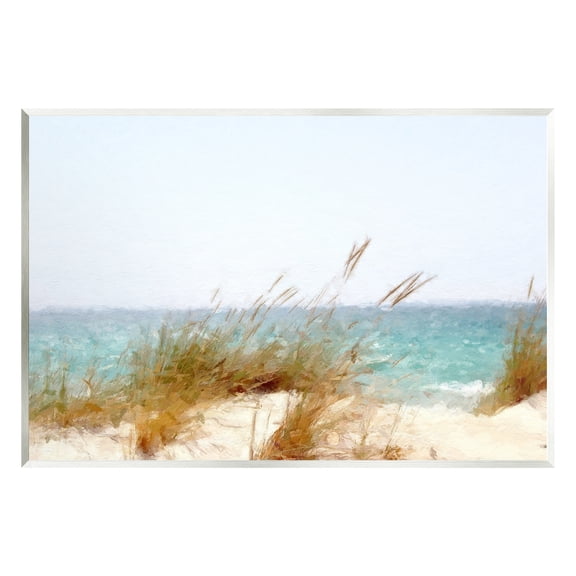 Stupell Beach Reeds Nautical Windblown Coast Landscape Painting Wall Plaque Unframed Art Print Wall Art