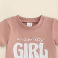 thumbnail image 4 of KPOPLK Toddler Baby Girl Outfit – Short Sleeve Mama’s Girl Print T Shirt & Shorts Set – 2 Piece Summer Clothes(Pink&3,0-6 Months), 4 of 8