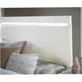thumbnail image 2 of Modern Full Size Bed Frame with LED Headboard, White High Gloss Upholstered Platform Bed with Wood Slat Support, Faux Leather, 2 of 6