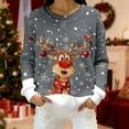 thumbnail image 2 of Festive Print Cozy Crewneck Pullover For – Seasonal Holiday Sweater With Stylish Pattern For Casual Wear, 2 of 5