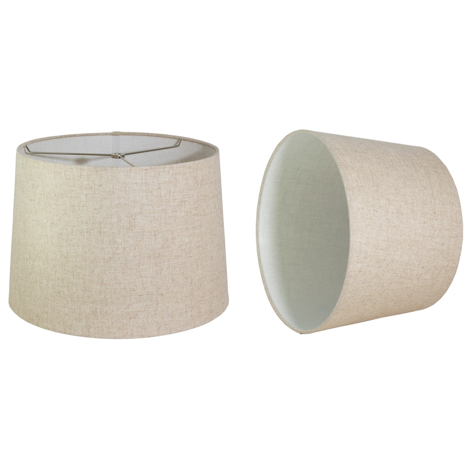 Urbanest French Drum Lamp Shade, Linen, 14x16x11", Off White