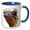 Blue/White, variant on 3drose, Beautiful Artistic Grumpy Ostrich Vector Cut Out, 11oz Magic Transforming Mug