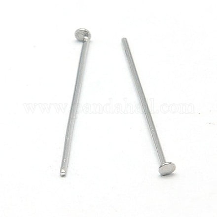 Tarnish Resistant 316 Surgical Stainless Steel Flat Head Pins 50x0.6mm 22 Gauge about 200pcs/20g Head: 1.5mm