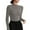 Gray, variant on Women Thin Tight Shirts Stretch Mock Neck Long Sleeve Base Layer Top Skinny Thermal Fitness Pullover Soft Comfy Shirt