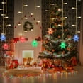 thumbnail image 7 of Gnmfd Christmas Snowflake Curtain String Lights 16 Snowflake 80 Mini LED 11.5ft Battery Operated Holiday Decor Indoor Outdoor Window Wall Party Decoration Romantic Ambient Lighting, 7 of 7
