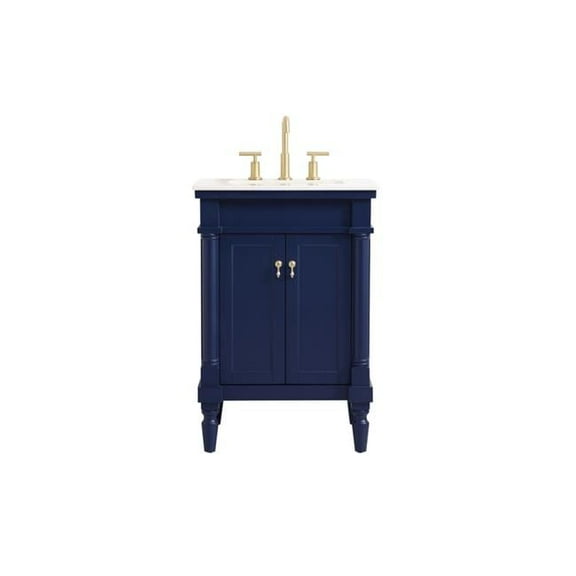 24 in. Single Bathroom Vanity, Blue