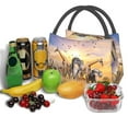 thumbnail image 6 of Vsdgher Vintage Wildlife Protection Print Insulated Reusable Bags with Sturdy Zipper and Handles, Foldable Totes for Hot or Cold Food Bring or Delivery, 6 of 8