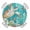 LightSeaGreen, variant on White Floral Round Tablecloth for 55-60 Inch Tables,Fitted Table Cover with Elastic Edge,Vintage Botanicals Blossom Motif Spring Waterproof Outdoor Table Cloth Protector for Patio Garden Dinner