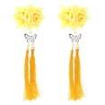 thumbnail image 1 of STARTIST Pinces à Cheveux en Forme de Fleur en Tissu Mode Filles à Franges Accessoires Cheveux Jaune, 1 of 8