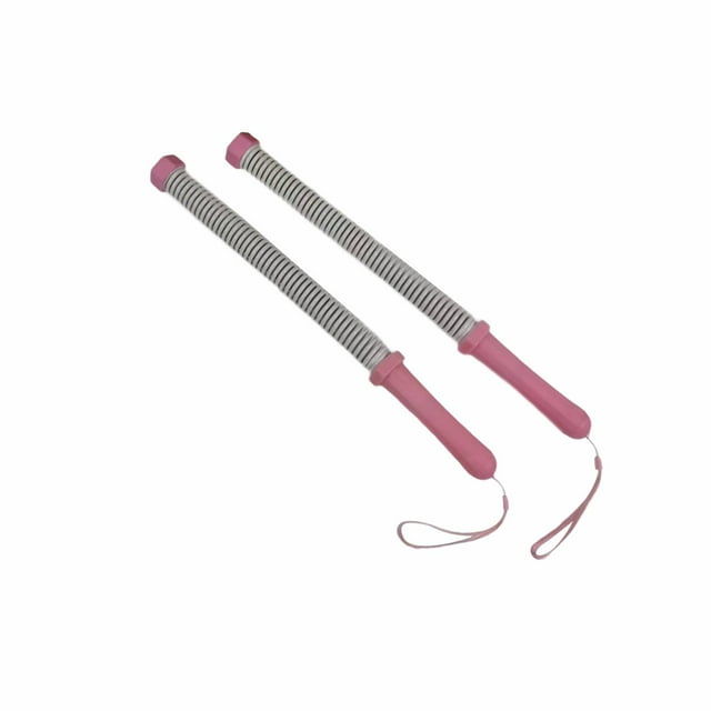 2 cuerdas de batalla sin cuerda para entrenamiento, 47 cm, compactas y bajas. rosa