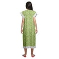 thumbnail image 4 of Moomaya Chemise de Nuit Imprimée pour Femmes Mi-Mollet en Coton à Manches Courtes, 4 of 6