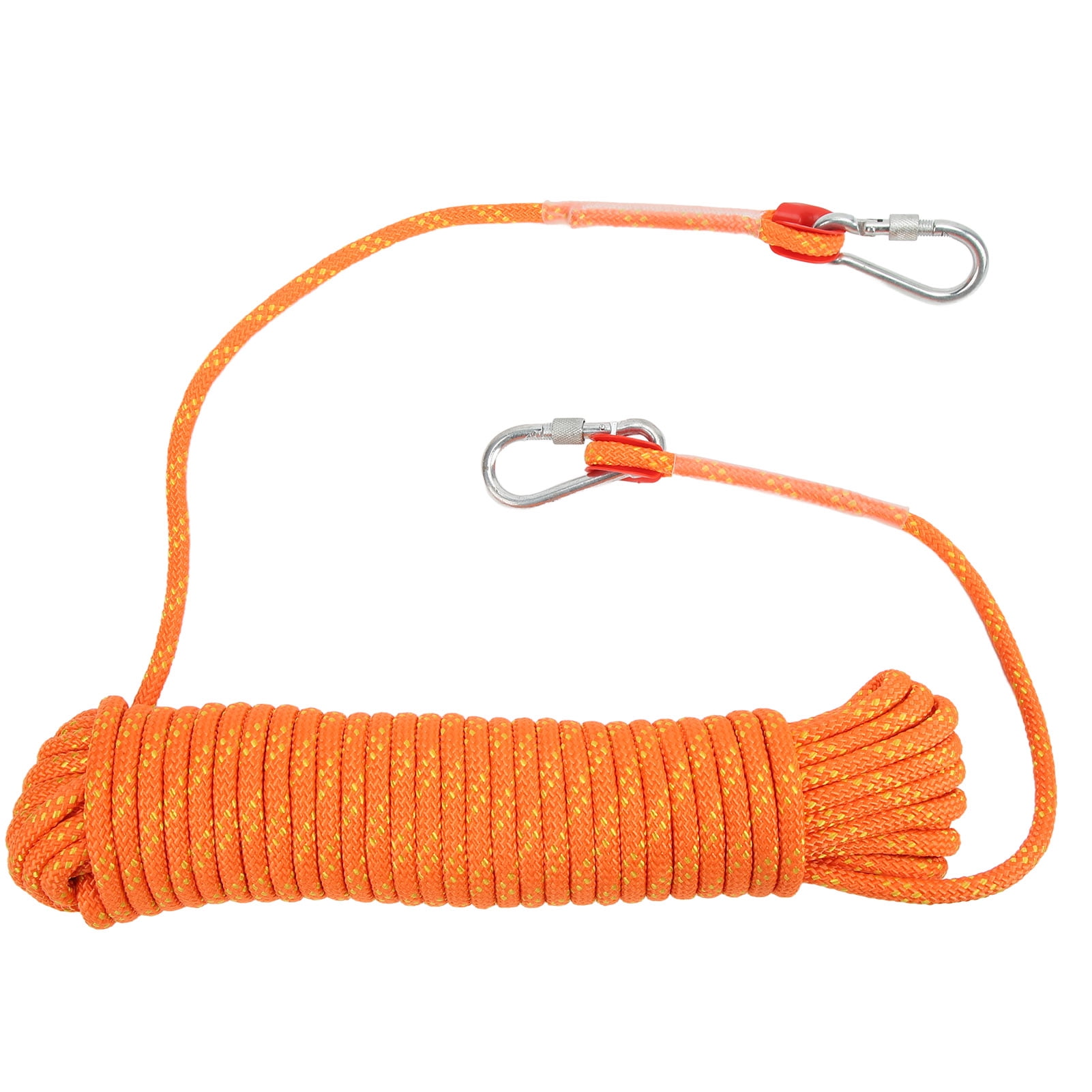 Rupoun Climbing Rope 8mm Static Sports Rope Outdoor Adventure Wire 20m / 65.6ft for Mountaineering Rock Tree Orange
