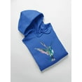 thumbnail image 3 of Watercolor Beautiful Hummingbird Hoodie Women -Image by Shutterstock, Female XX-Large, 3 of 4