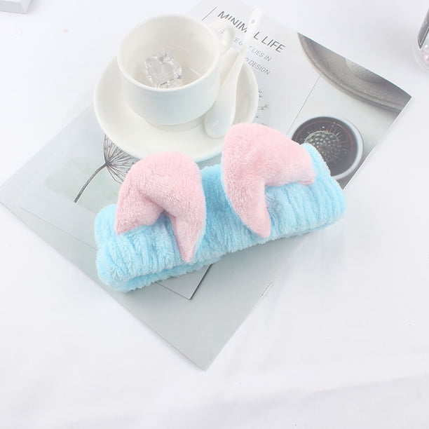 Bonita diadema con orejas de gato tridimensionales, accesorio para el baño, diadema para maquillaje facial