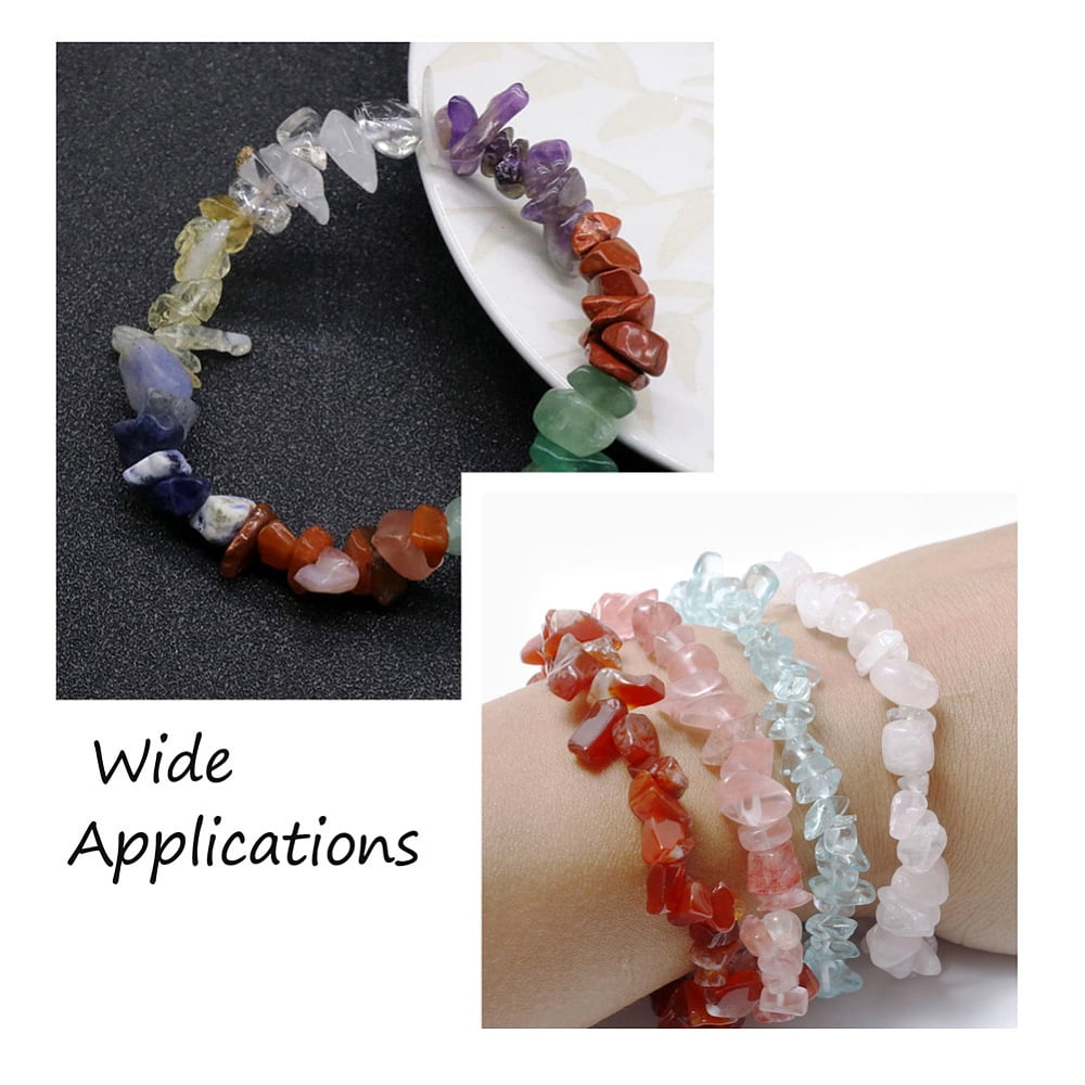 DIY Earring Making Kits inlcude Gemstone Chip Bead Copper Wire Elastic Crystal Thread Brass Earring Steel Scissors Mixed Color 5~8x5~8mm Hole: 1mm 180g/set