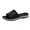 Black, variant on Ladies Platform Sandals Fashion Rhinestone Knitted Upper Slippers Low Wege Breathable Floor Slides Glitter Vacation Walking Shoes Black Size 6.5