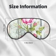 thumbnail image 5 of Goofa Vintage Wood with Floral Printed Sleep Eye Mask for Men Women, Zero Eye Pressure Sleeping Mask, Light Blocking Night Blindfold, Soft Eye Shade Cover, 5 of 7