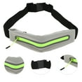 thumbnail image 3 of Unique Bargains 1 Pc Single Pocket Running Waist Pack for Hiking Gym Polyester Light Gray, Green, 3 of 4