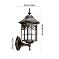 thumbnail image 3 of Solar Wall Sconce Outdoor with Dusk to Dawn and Clear Glass Panels, Antique Bronze Vintage Rustic Metal, for Porch and Patio, Outdoor Lantern, 3 of 5