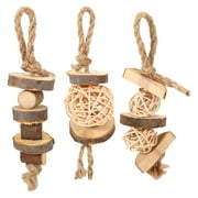 Dcenta Hamster Chew 3pcs Chinchilla Chew Care Molar for Hamster Guinea Pigs