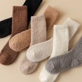 thumbnail image 4 of Compression Socks for Women - Fall Winter Coral Long House Socks, Thick Warm Design Soft Shed-Resistant, Sleep Comfort Socks for Diabetic Care, 4 of 4